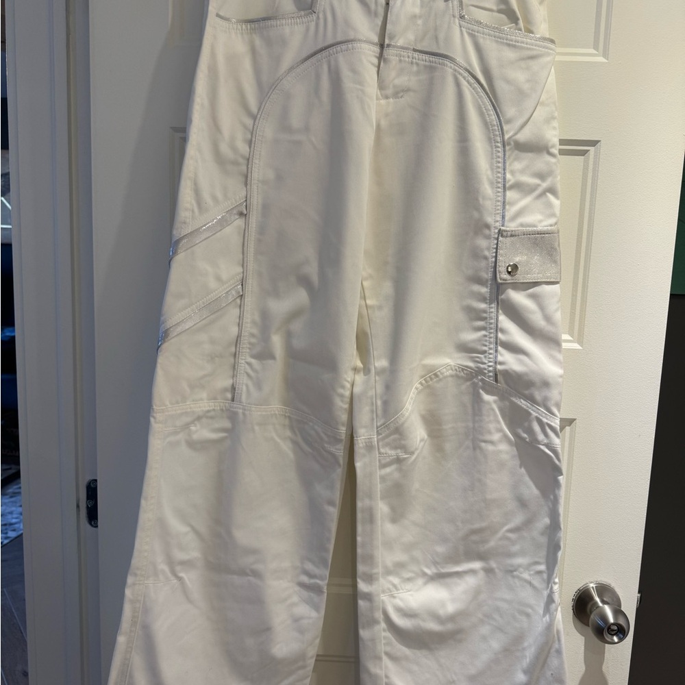 White Cargo party/rave Pants